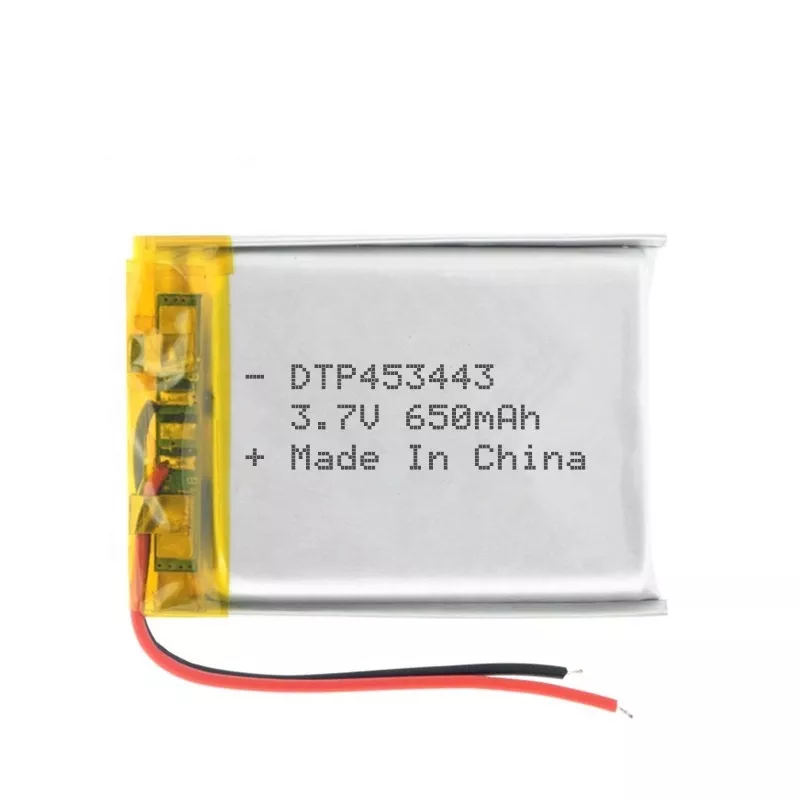 DTP lithium polymer battery 650mAh 453443 3.7v rechargeable polymer li-ion lipo battery for toys