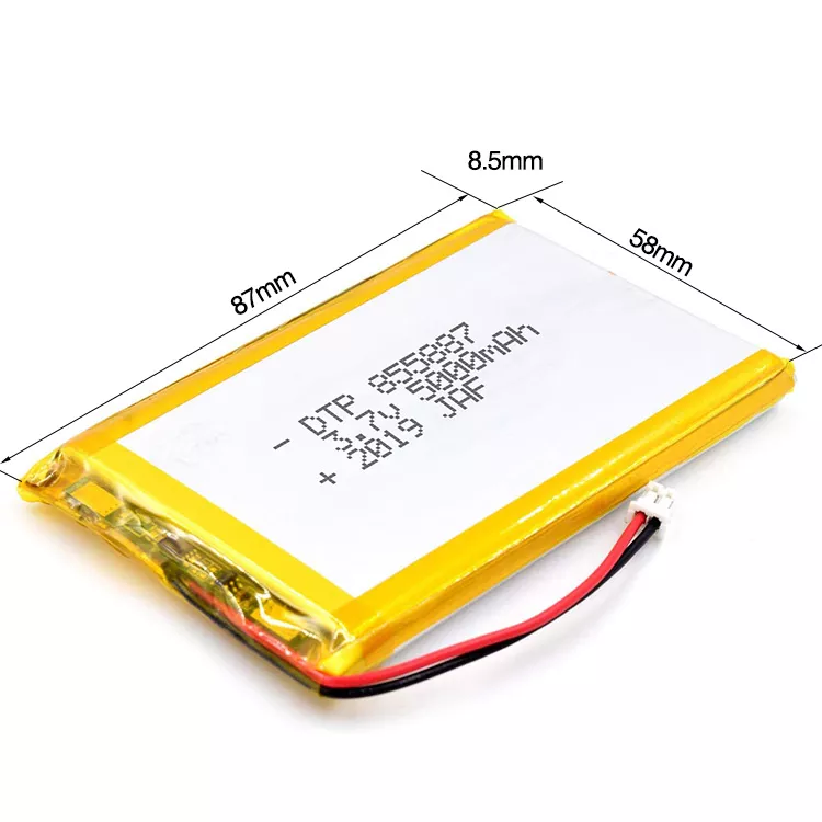 DTP 855887 large capacity 5000mah 3.7v lithium ion polymer battery rechargeable li ion battery for power bank