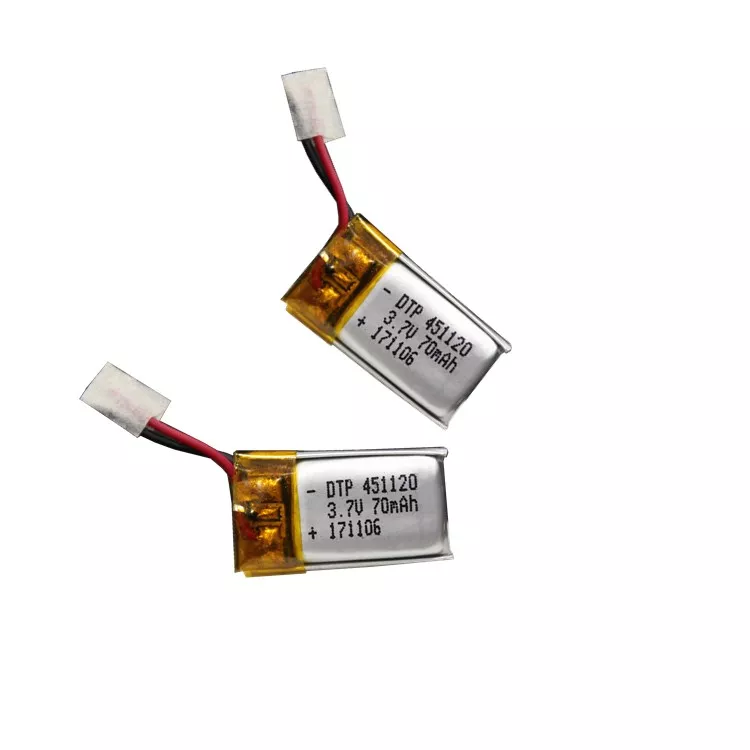 DTP small customized lipo battery 451120 401120 401220 401520 50mAh 60mAh 70mAh 3.7v rechargeable lithium ion polymer battery