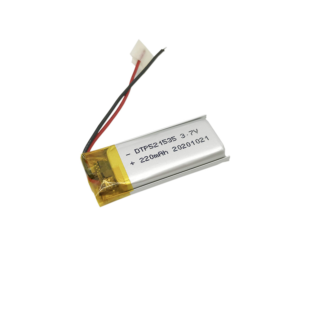 CE ROHS Approved lithium polymer battery 521535 3.7v 220mAh lipo battery for earphone