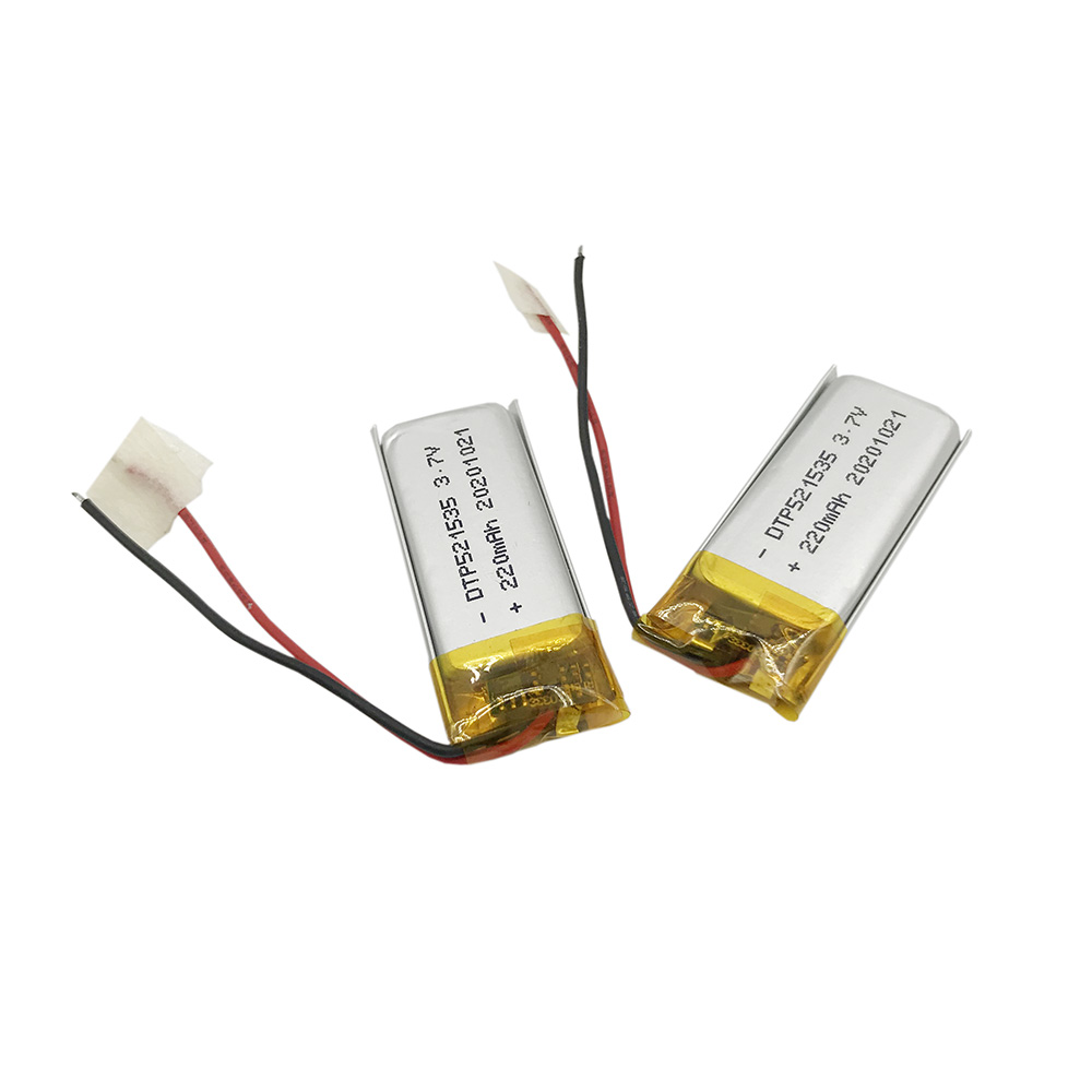 CE ROHS Approved lithium polymer battery 521535 3.7v 220mAh lipo battery for earphone