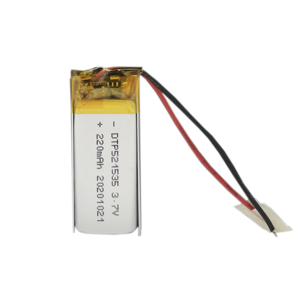 CE ROHS Approved lithium polymer battery 521535 3.7v 220mAh lipo battery for earphone