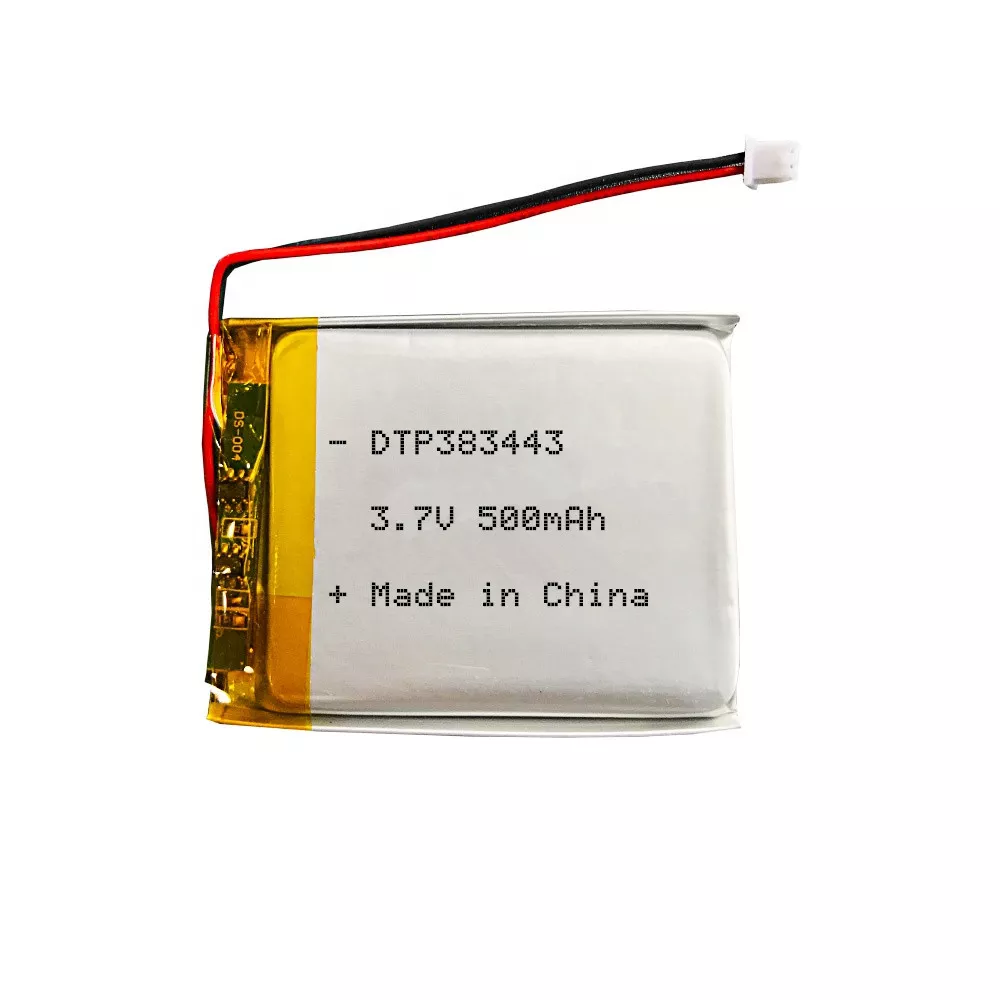 Small size 383443 500mah Lipo Battery 3.7v Rechargeable Li-ion Lithium Polymer Cell Battery For Electronics Gps Tracking Watch