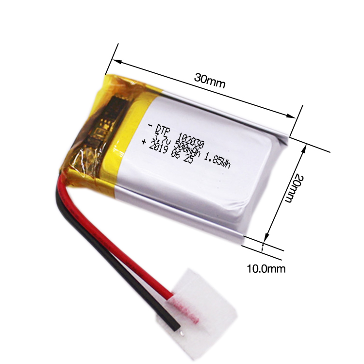 DTP 102030 Rechargeable Lithium Polymer Battery 3.7v 500mAh Polymer Li-ion Battery