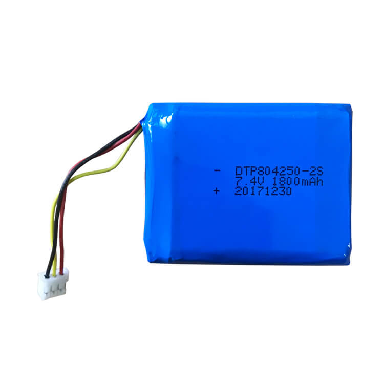 Custom 2s1P lipo battery pack DTP804250-2S1P 7.4V 1800mAh lipo battery for toy car