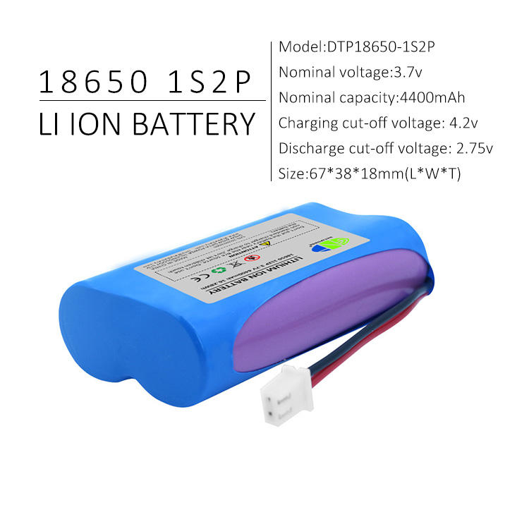 7.4V 2400mAh 18650 2S1P Rechargeable Li Ion Battery