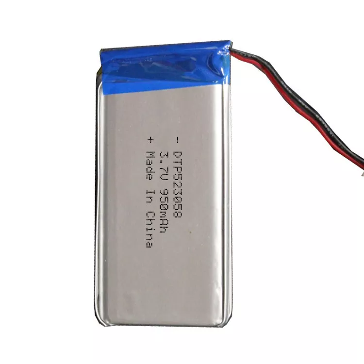 DTP 523058 customized li ion lithium polymer 3.7v 950mah lipo battery cell for smart device